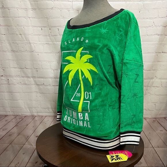 L Zumba Original boat shoulder Pullover. Nwt - Picture 10 of 13